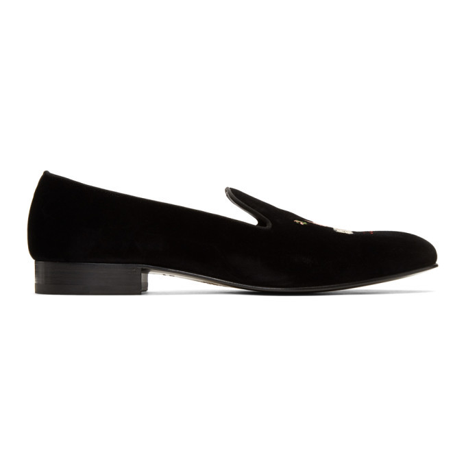 Photo: Gucci Black Velvet Loafers