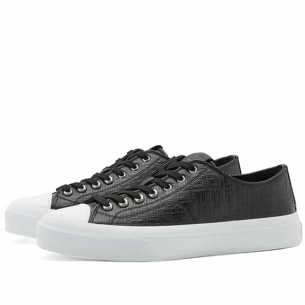 Givenchy Men's 4G Jacquard City Low Sneakers in Black Givenchy