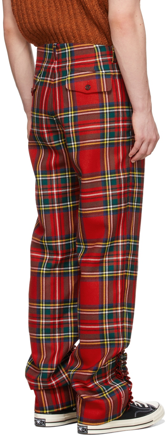 Red Tartan elastic waist trousers - Plus Sizes too | eBay