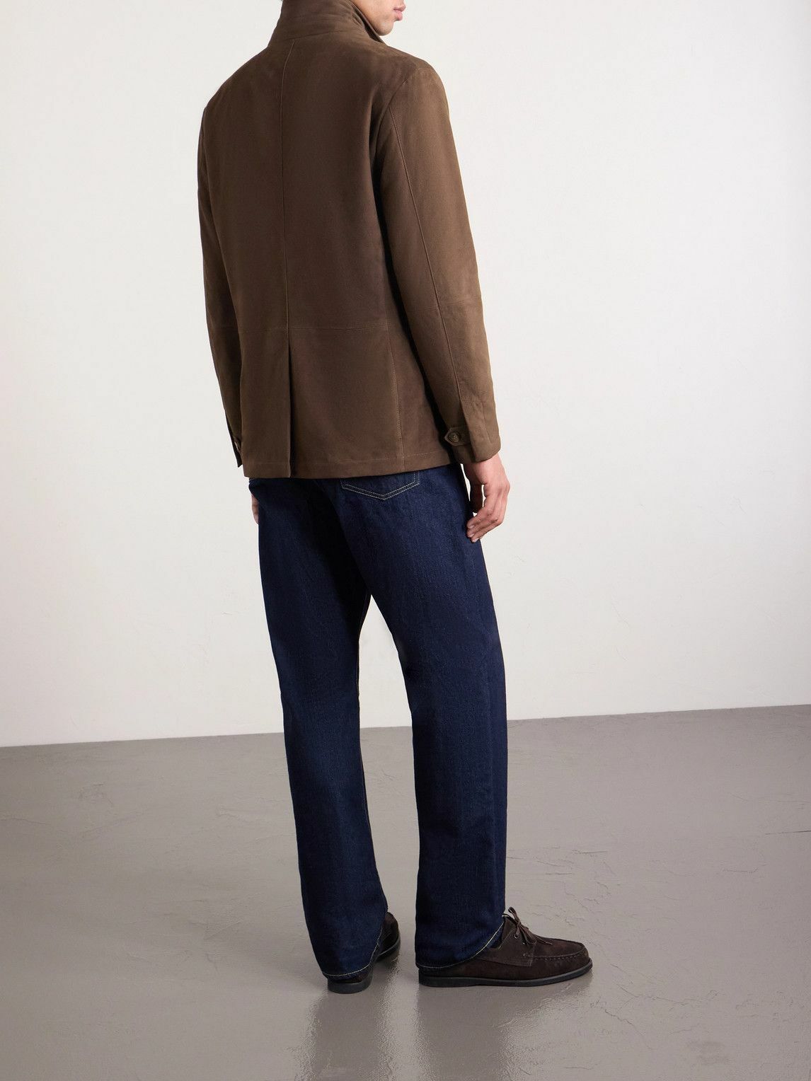 Canali - Bruma Layered Suede Jacket - Brown