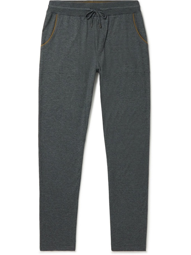 Photo: Loro Piana - Tapered Cashmere and Cotton-Blend Sweatpants - Gray