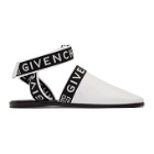 Givenchy White Ankle Strap Mules