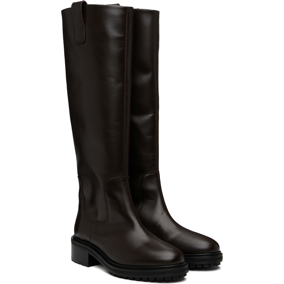 Aeyde Brown Henry Knee-High Boots