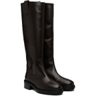 Aeyde Brown Henry Knee-High Boots