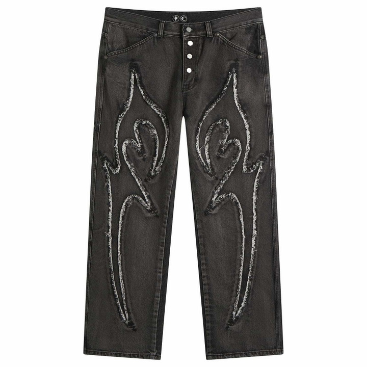 Photo: Thug Club Men's Tribal Denim Jeans in Black