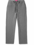 The Elder Statesman - Wide-Leg Cashmere Drawstring Trousers - Gray