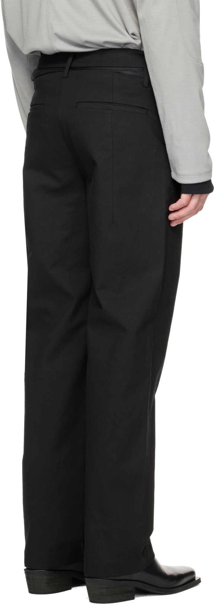 POST ARCHIVE FACTION (PAF) Black Cut Out Trousers