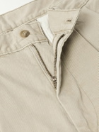 OrSlow - Two Tuck Straight-Leg Pleated Cotton-Twill Trousers - Neutrals