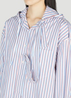 Meryll Rogge - Deconstructed Hooded Shirt in Blue