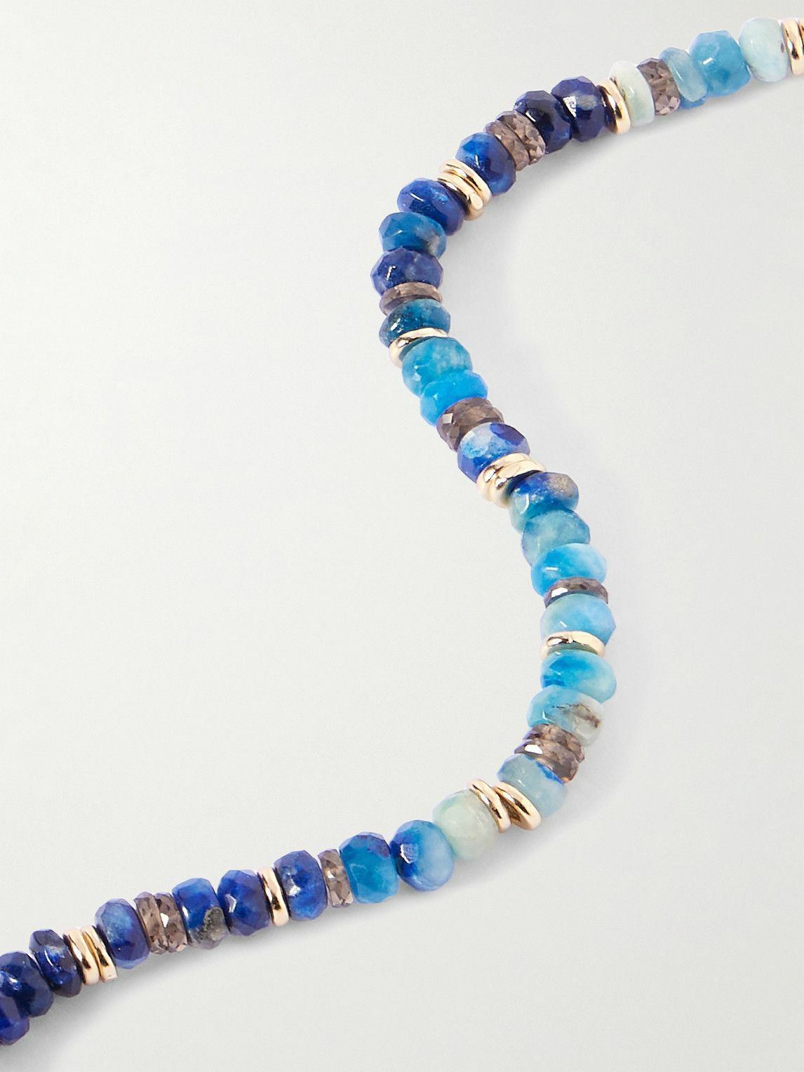 Peyote Bird - Night Owl Gold-Plated Spinel, Apatite and Ethiopian Opal Beaded Necklace