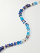 Peyote Bird - Night Owl Gold-Plated Spinel, Apatite and Ethiopian Opal Beaded Necklace