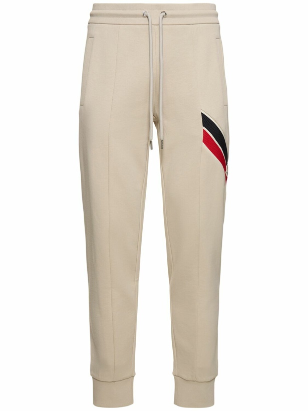 Photo: MONCLER Tricolor Detail Cotton Sweatpants