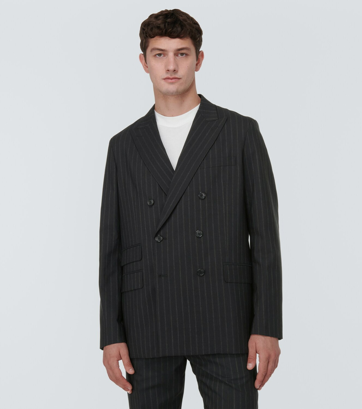 ボトムスその他 Acne Studios Double-Breasted Black Blazer With Pinstripe Black Double-Breasted Pinstripe Blazer by Acne Studios on Sale