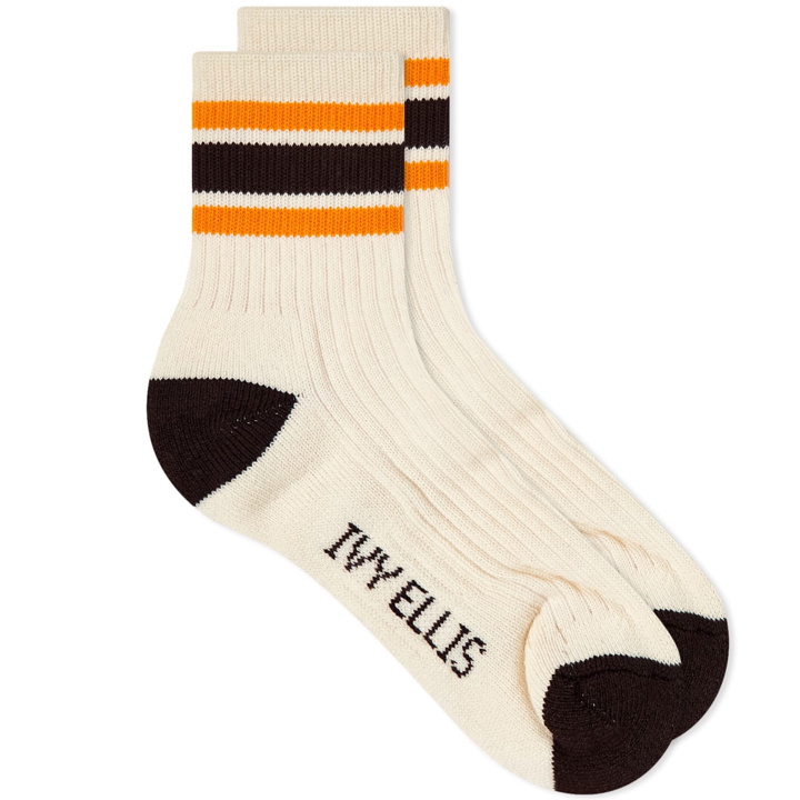 Photo: Ivy Ellis Socks Women's Vintage Cotton Sport Quarter Sock in Otto