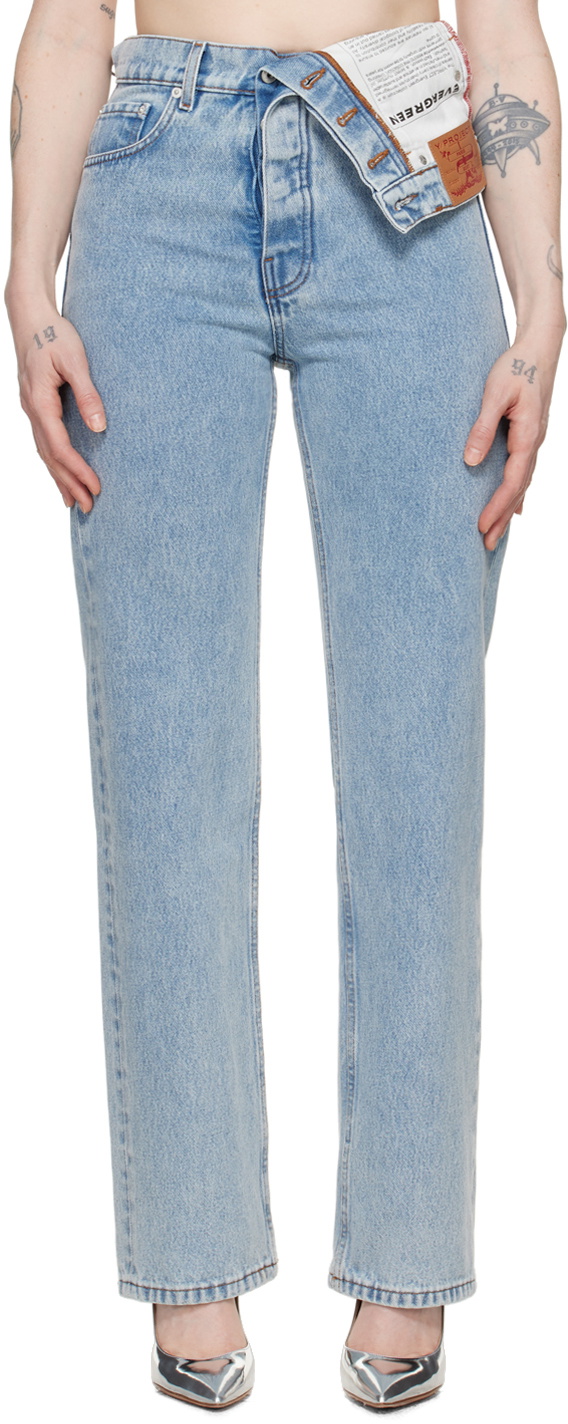 Y/Project G-Party Rigid High-Rise Straight-Leg Jeans