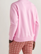 Casablanca - Logo-Embroidered Organic Cotton-Jersey Sweater - Pink