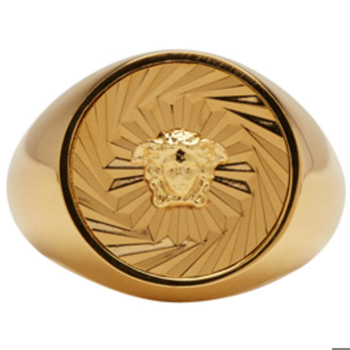Photo: Versace Gold Round Medusa Ring