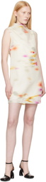 Ferragamo Off-White Blossom Flower Reversible Minidress