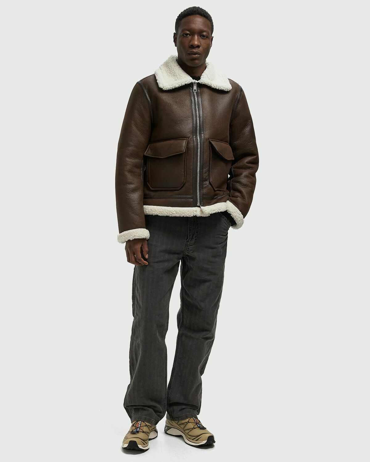 A.P.C. TOMMY JACKET Brown Mens Bomber Jacket