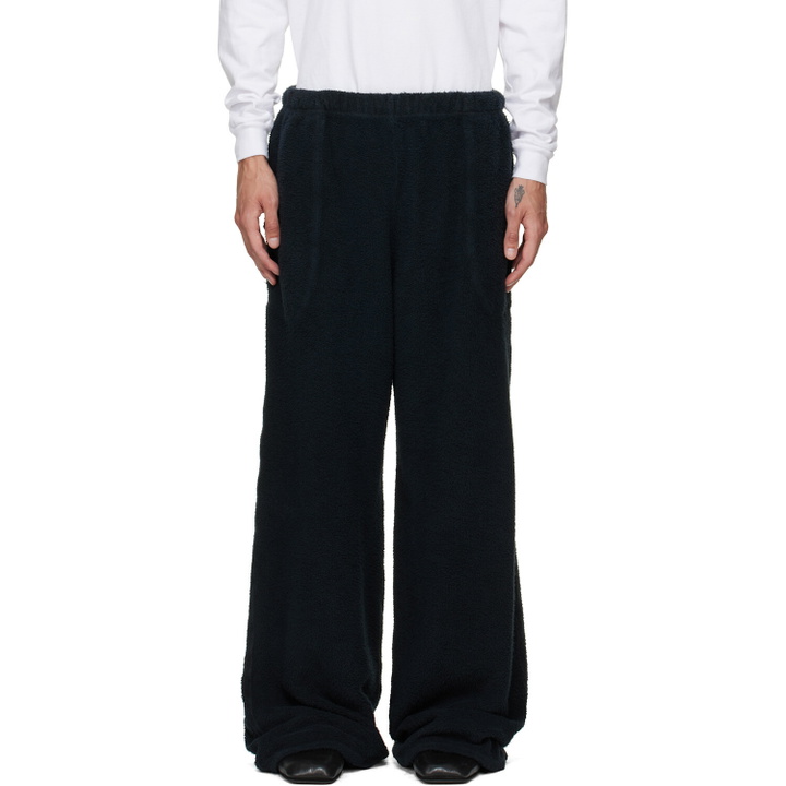 Photo: Les Tien Black Heavyweight Invert Pocket Lined Sweatpants