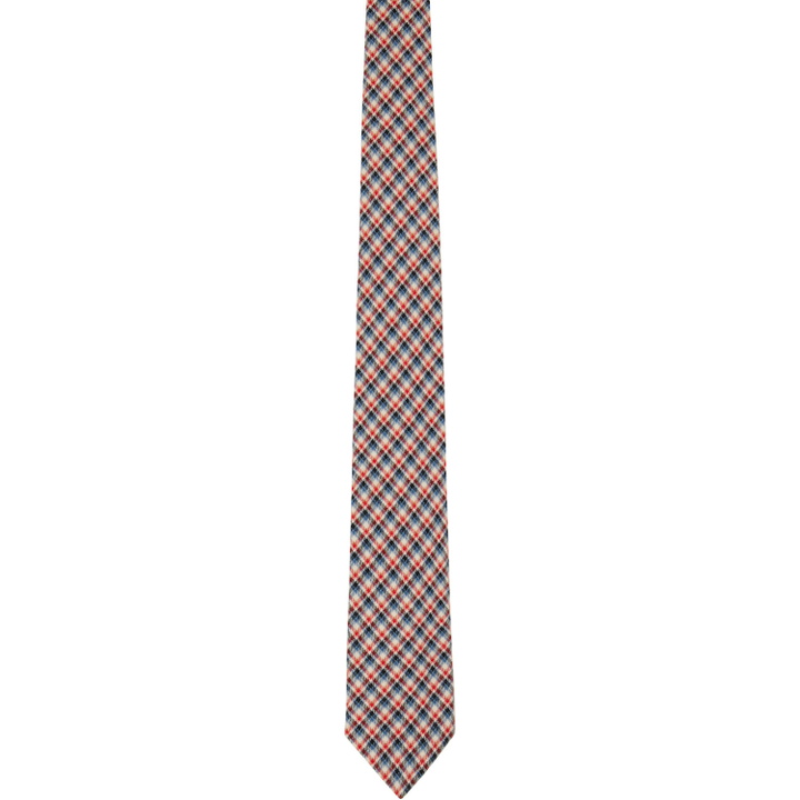 Photo: Dries Van Noten Red & Navy Check Tie