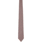 Dries Van Noten Red & Navy Check Tie