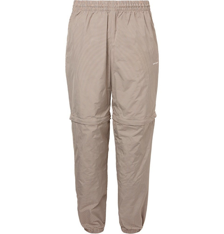 Photo: Balenciaga - Checked Shell Convertible Sweatpants - Men - Neutral