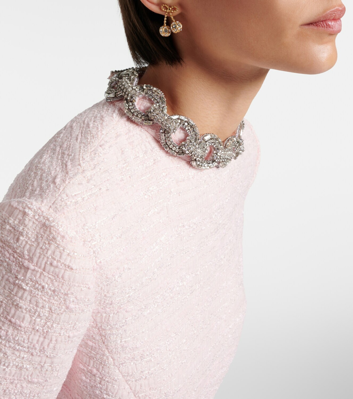 Valentino Embellished tweed minidress