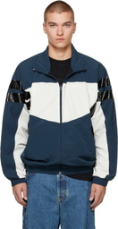 VETEMENTS Navy Tape Track Jacket