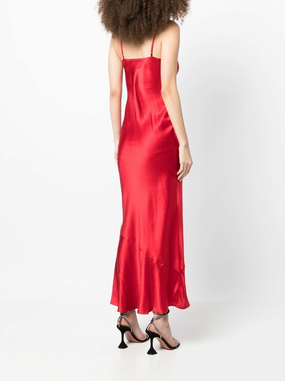 Reformation Red Parma Silk Midi Dress