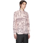 Comme des Garcons Homme Deux Pink Graphic Pattern Shirt