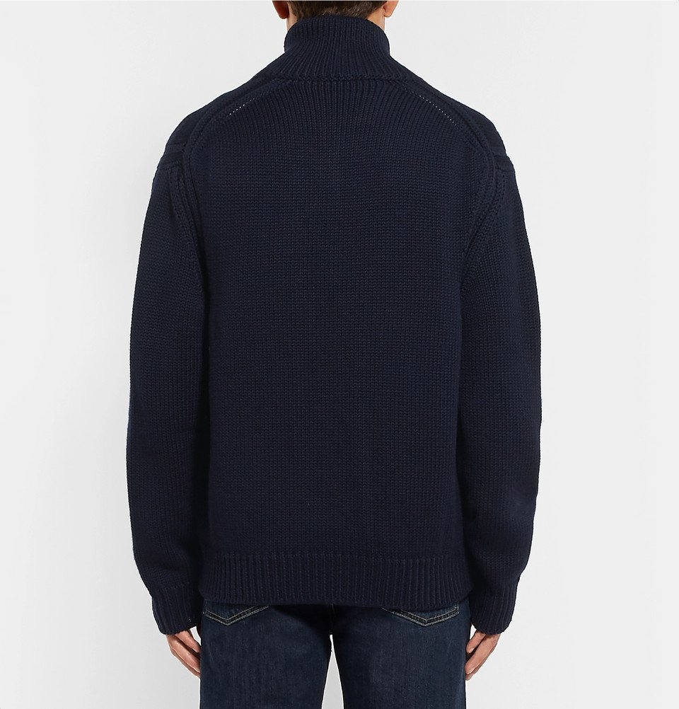 Dunhill - Wool Half-Zip Sweater - Men - Navy Dunhill