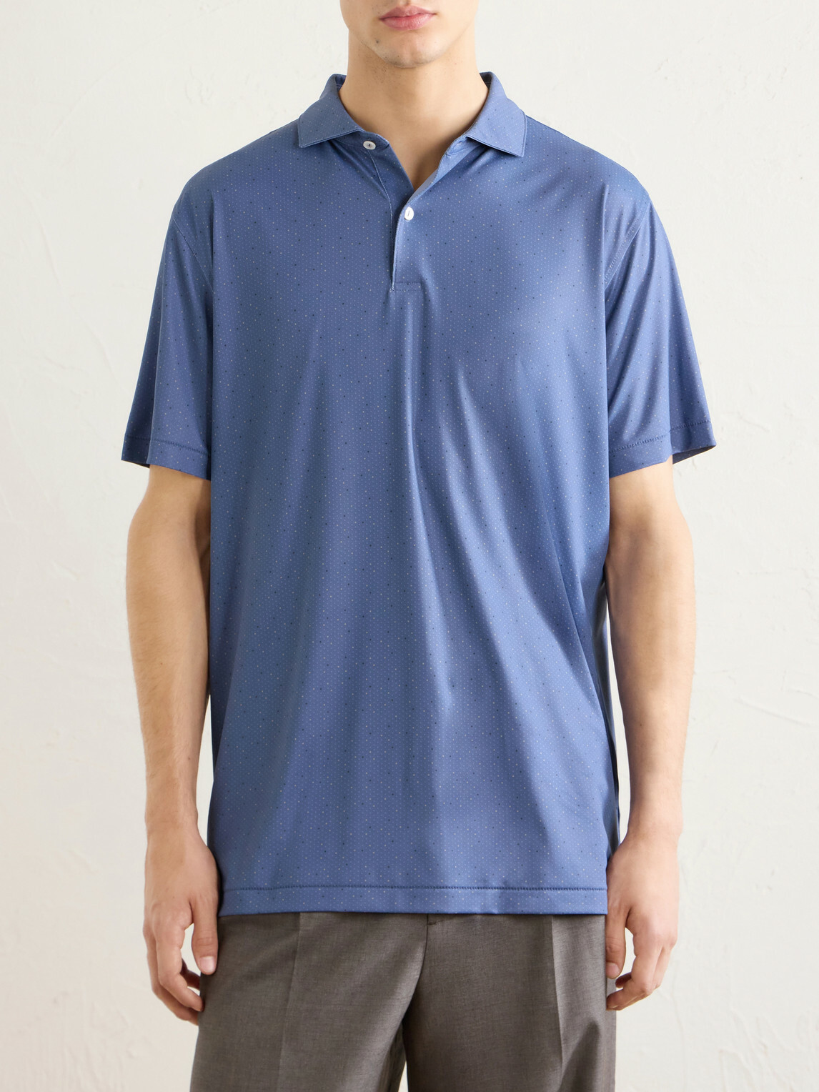 Peter Millar - Tenuto Printed Stretch-Jersey Polo Shirt - Blue