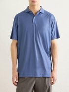 Peter Millar - Tenuto Printed Stretch-Jersey Polo Shirt - Blue