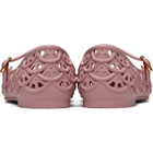 Valentino Garavani Pink Ondette Rubber Ballerina Flats