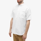 Beams Plus Men's BD Popover Short Sleeve Oxford Shirt in White