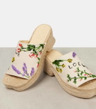 Loewe Paula's Ibiza Petal 80 platform mules