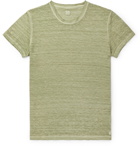 120% - Slim-Fit Garment-Dyed Linen T-Shirt - Green
