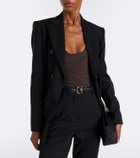 Alex Perry Gathered mesh bodysuit