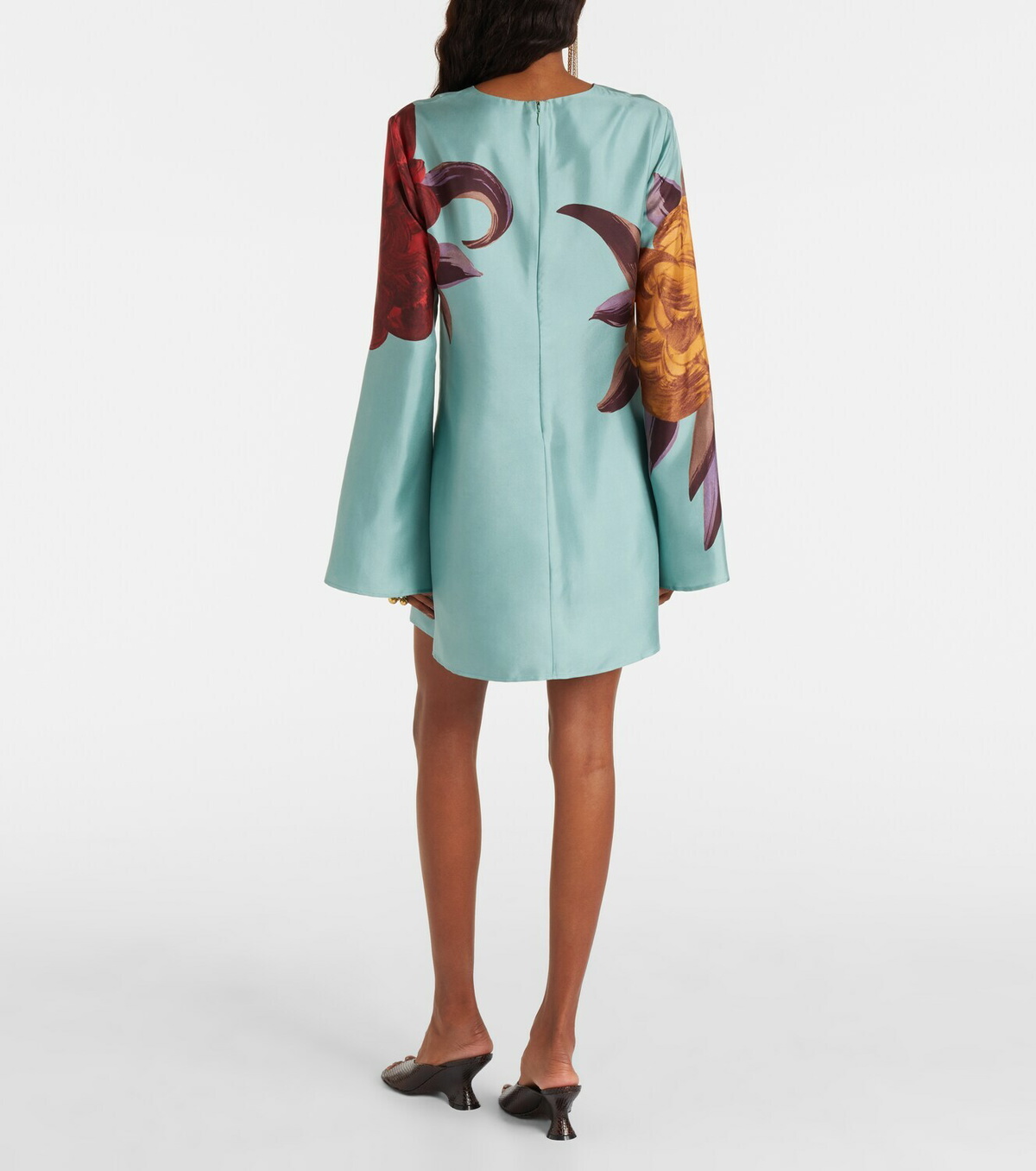 La DoubleJ Supremes Swing floral silk minidress