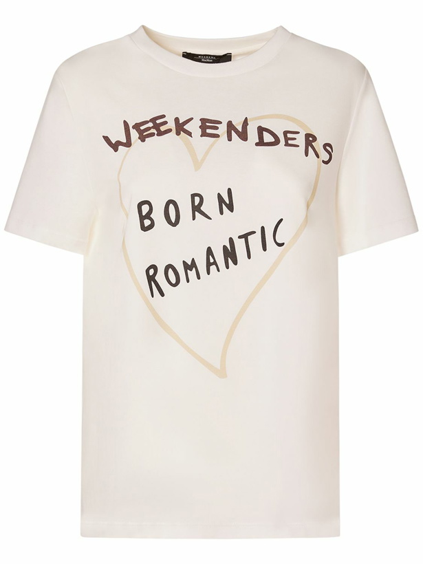 Photo: WEEKEND MAX MARA Nervi Printed Cotton Jersey T-shirt