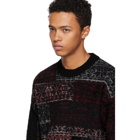 Diesel Black and Multicolor K-Lambro Crewneck Sweater