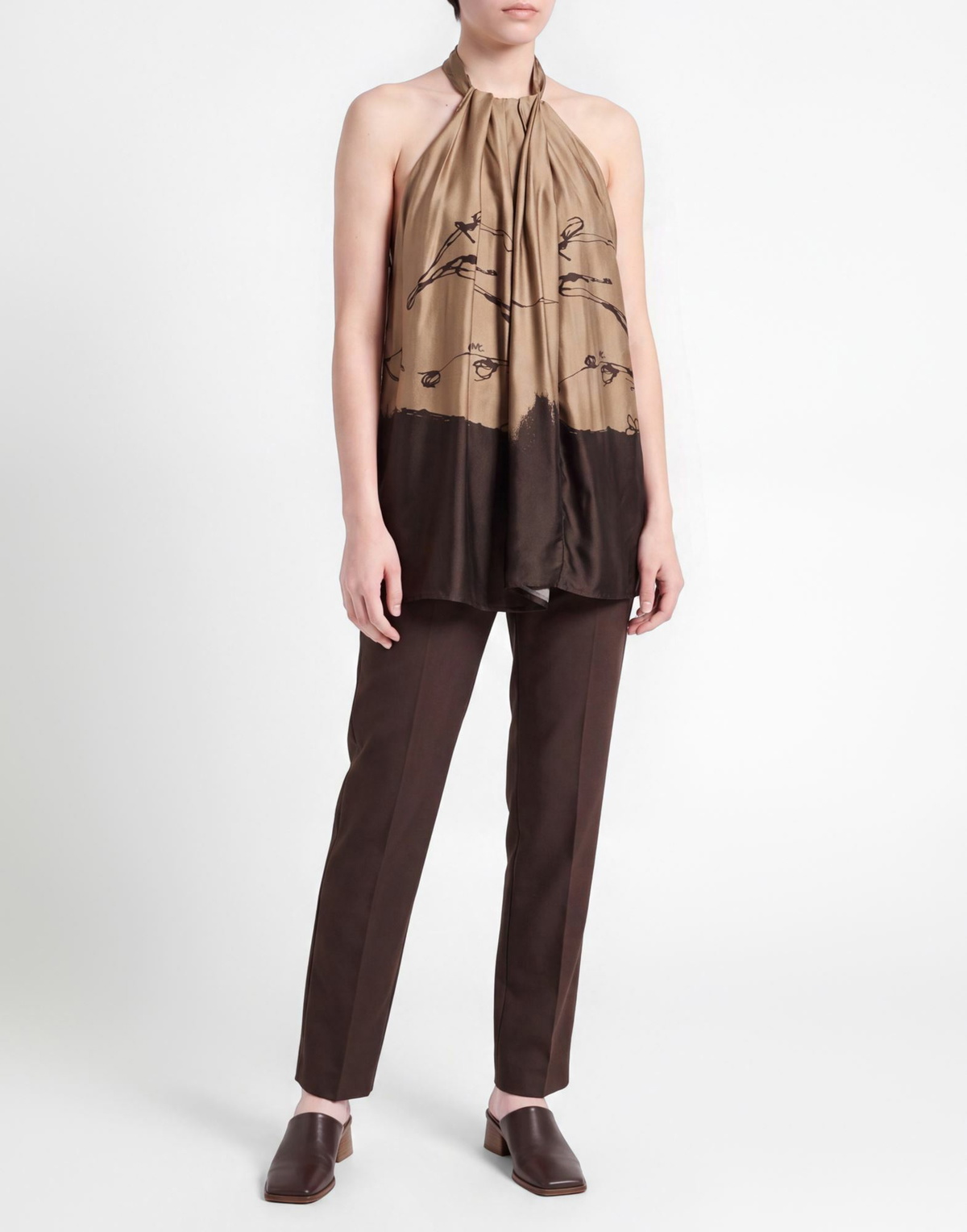 Manila Grace Womens Top Taupe