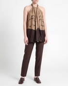 Manila Grace Womens Top Taupe