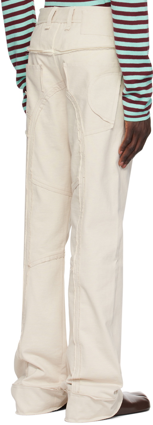 Edward Cuming Off-White Raw Edge Jeans