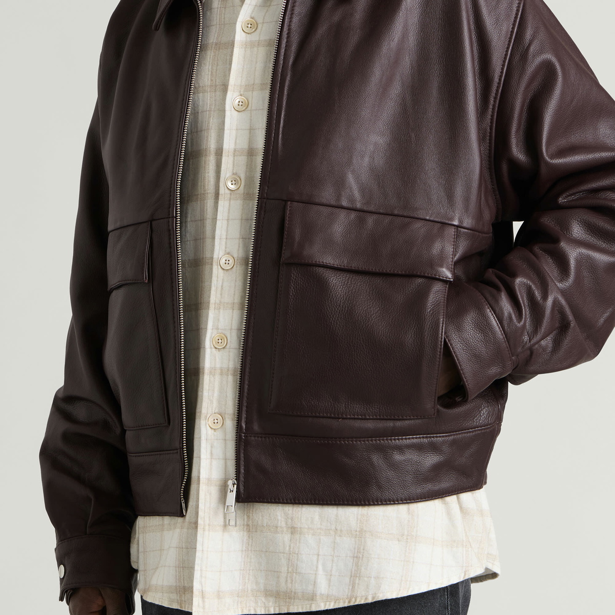 Edwin Men's Dogma Jacket in Brown Burgundy
