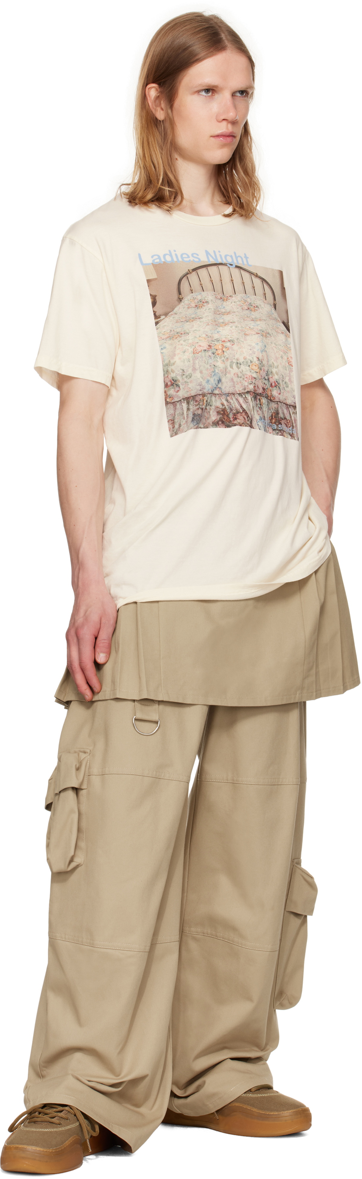 Collina Strada Khaki Lawn Skirt Cargo Pants