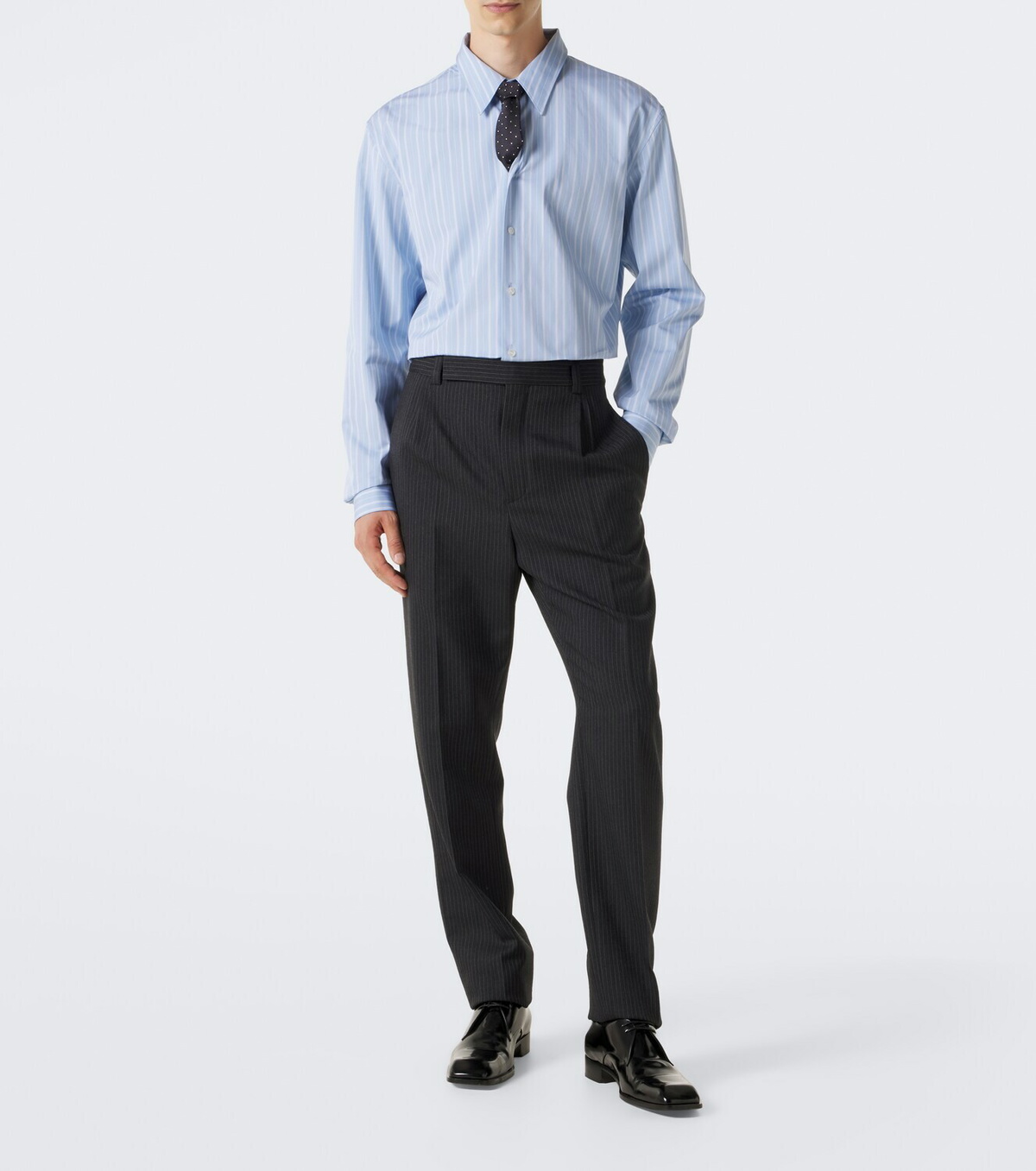 Saint Laurent Striped cotton poplin shirt