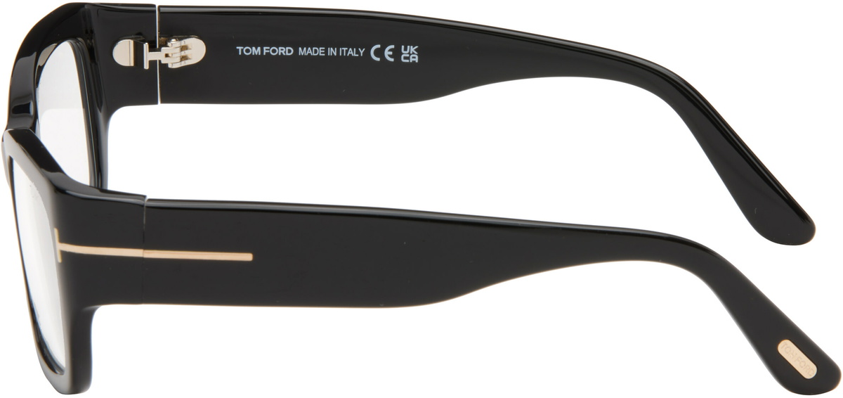 TOM FORD Black Rectangular Blue Light Glasses