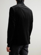 Mr P. - Double-Breasted Cotton-Velvet Tuxedo Jacket - Black